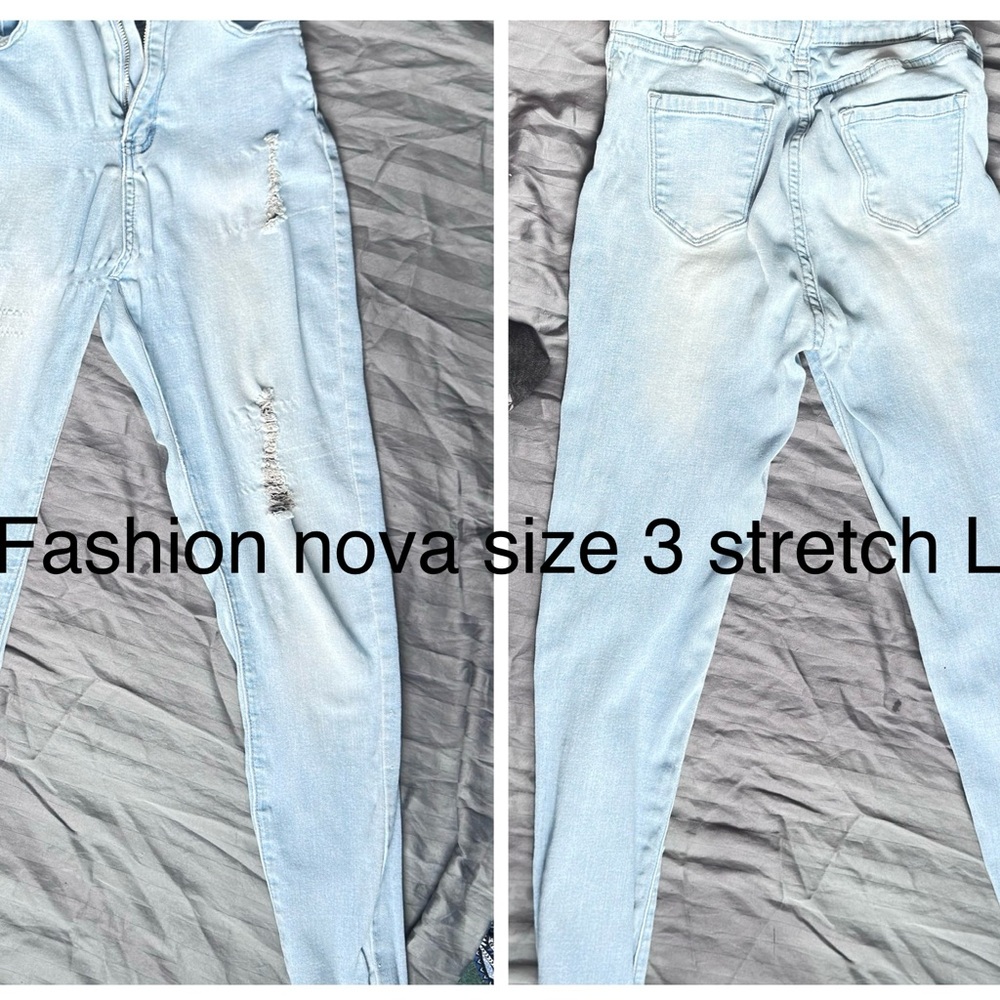 Fashion Nova Light Wash Blue Jeggings